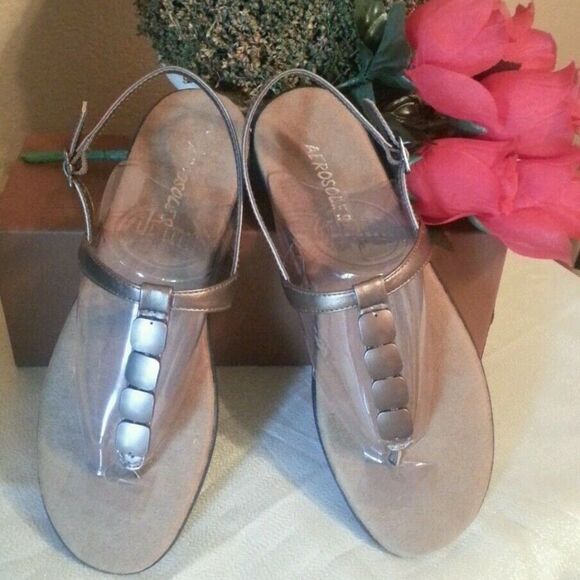 AEROSOLES WOMEN SANDALS BRONZE - Picture 1 of 5